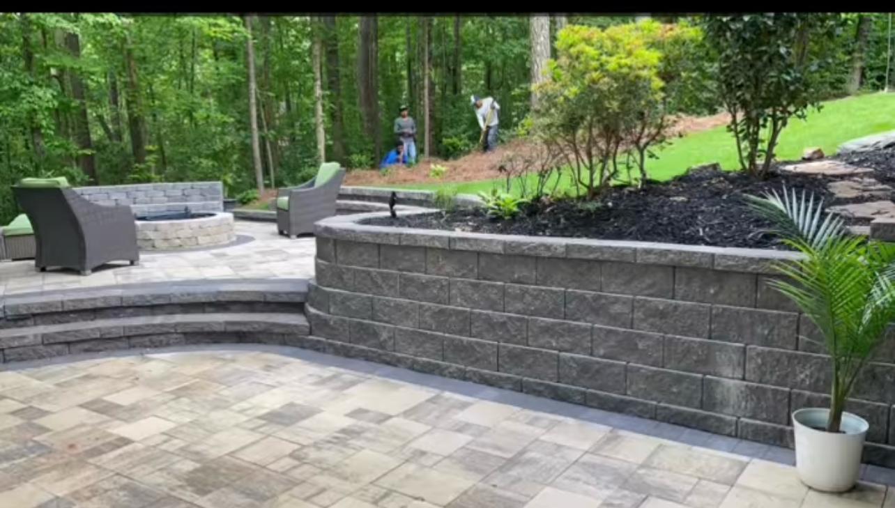 Multi-Level Patio with Fire Pit & Seating