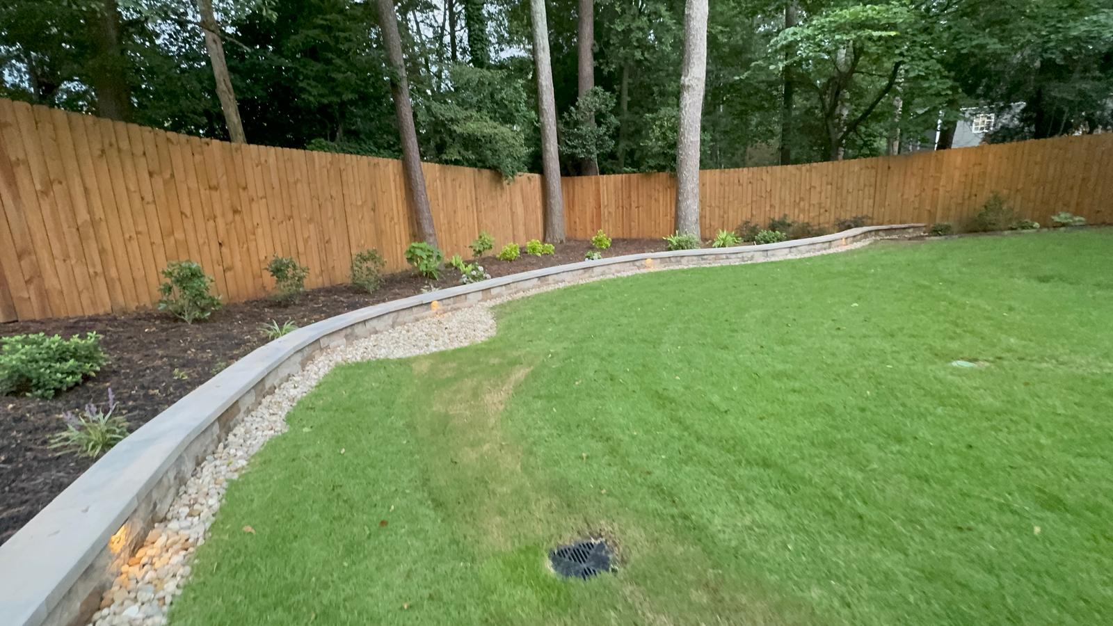 Clean Backyard Landscape Redesign